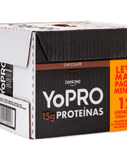 YoPRO Bebida Láctea UHT Chocolate15g de proteínas 250ml caixa com 12 unidades
