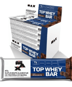 Top Whey Bar Caixa com 12 Unidades Max Titanium Sabor Brigadeiro